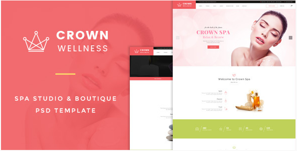 Crown Wellness Spa PSD Template