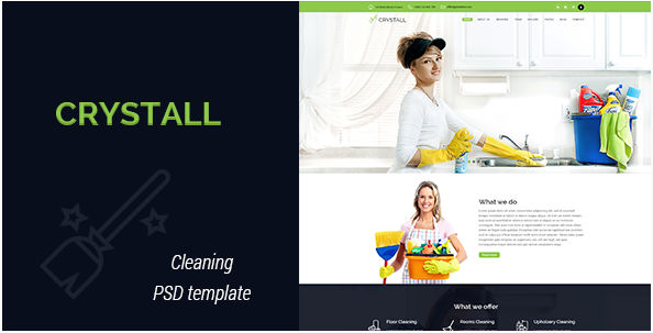 Crystall - Cleaning Service PSD Template