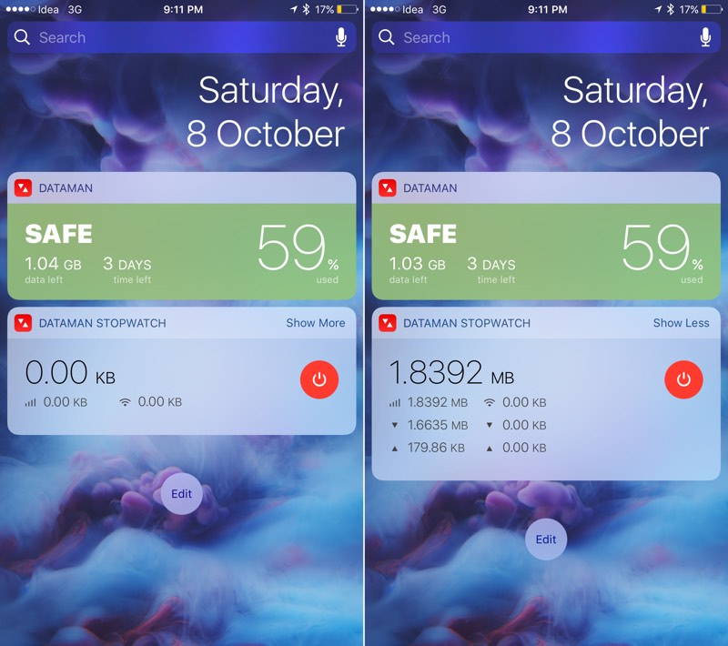 DataMan Next: Superb ios10 Widgets