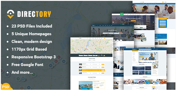 Directory - Directory and Listings PSD Template