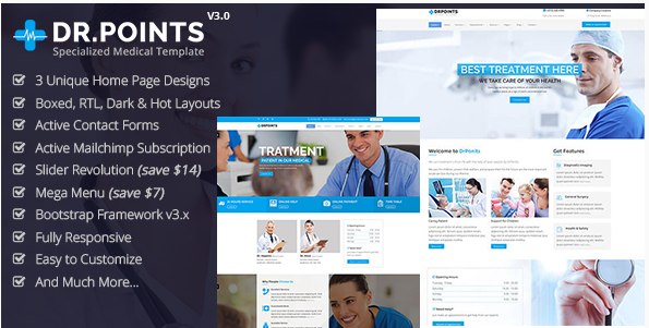 DrPonits - Health, Medical, Hospital & Dental HTML5 Template
