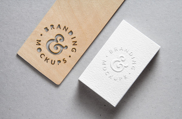 Embossed Business Card MockUp