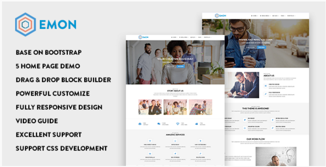 Emon - Responsive Business Drupal 8 Theme