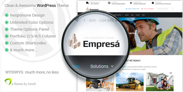 Empresa - Industry, Business, Finance WordPress Theme