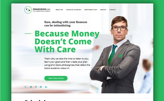 Financial Advisor Responsive WordPress Theme