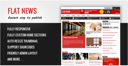 FLAT NEWS: Magazine Style Blogger Templates