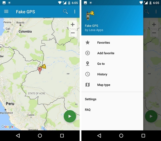 Fake-GPS-app