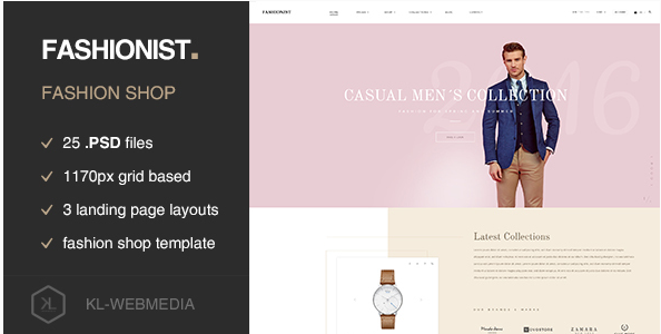 Fashionist - Fashion eCommerce PSD template