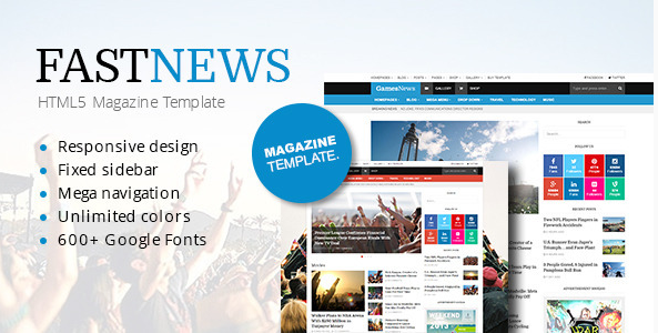 30+ Best Magazine HTML Templates 2020