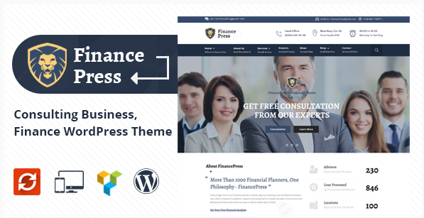 Finance Press - Consulting Business, Finance WordPress Theme