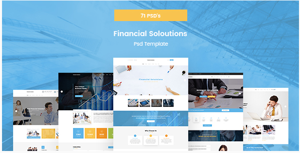 Financial Solutions - Financial & Business PSD Template