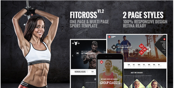FitCross - Responsive Sport, Gym and Fitness Template