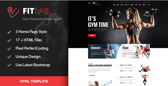FitLab Sports, Health, Gym & Fitness HTML Template