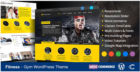 Fitness WordPress Theme eCommerce