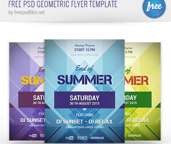 Free PSD Geometric Flyer Template