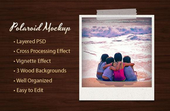 Free Polaroid Psd Mockup