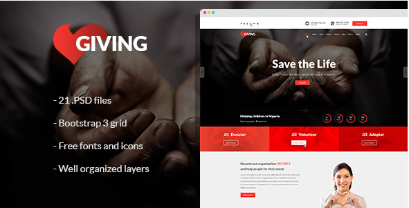 Best Charity PSD Templates