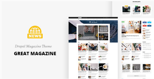 Great Magazine - Responsive Magazine News Drupal 8 Theme