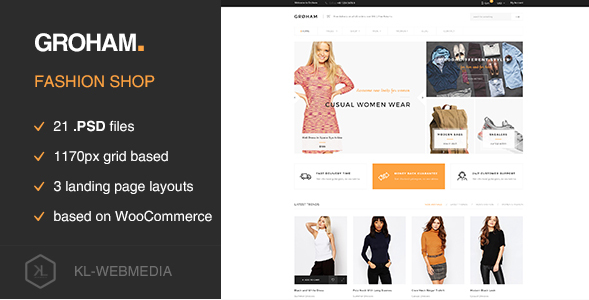 Groham - Fashion eCommerce PSD template