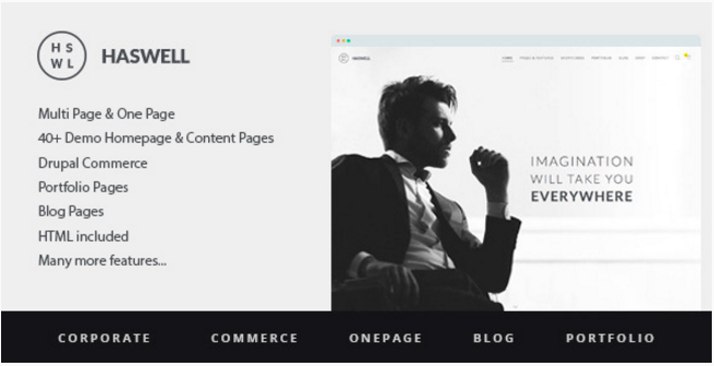 Haswell - Multipurpose One&MultiPage Drupal Theme