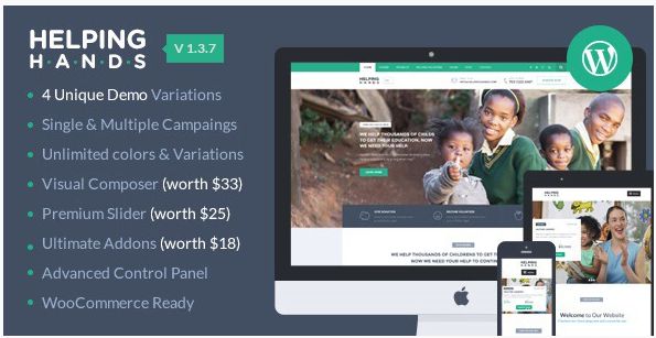 HelpingHands - Charity/Fundraising WordPress Theme