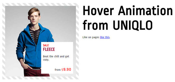 Hover Animation from UNIQLO