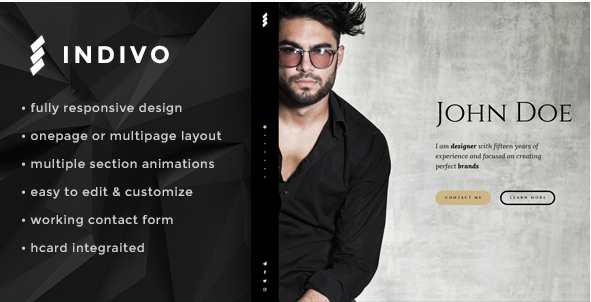 Indivo Onepage Personal Template