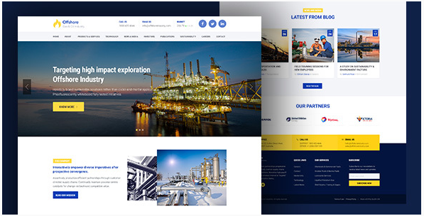 Industrial Business Responsive WP theme - Offshore