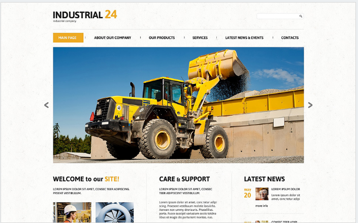 Industrial Responsive WordPress Theme