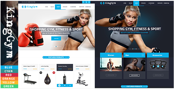 Kinggym - Fitness, Gym and Sport eCommerce Template