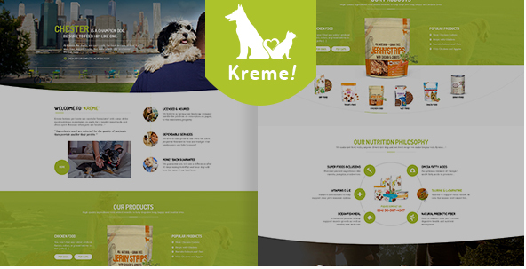 Kreme - Pet & Shop PSD Template
