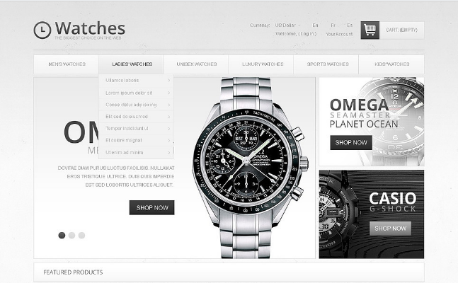 LUXURY: Cool Prestashop Online Watches Store