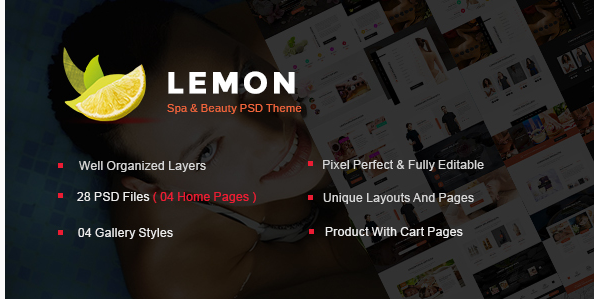 Lemon - Spa and Beauty PSD Template