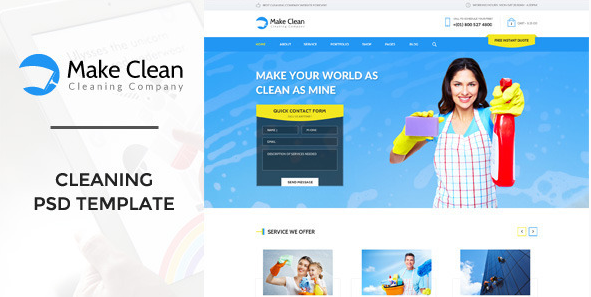 Best Cleaning Company PSD Templates