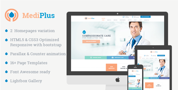 MediPlus - Responsive Template for Medical and Health
