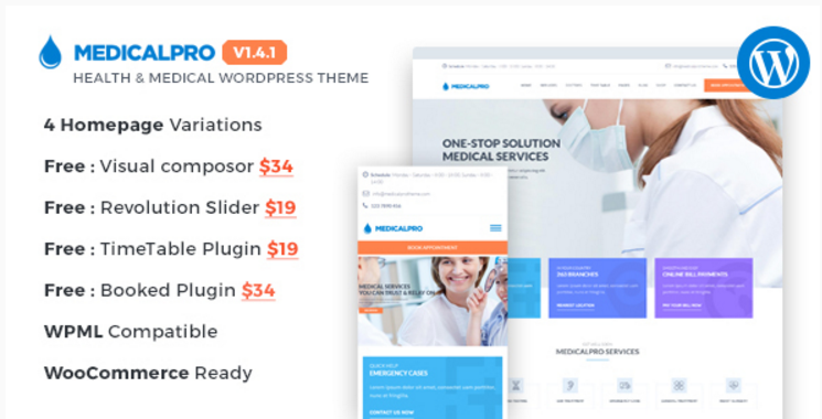 MedicalPro - Health and Medical WordPress Theme