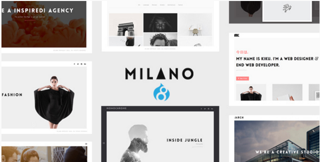 Milano Creative Minimal Drupal 8 Theme