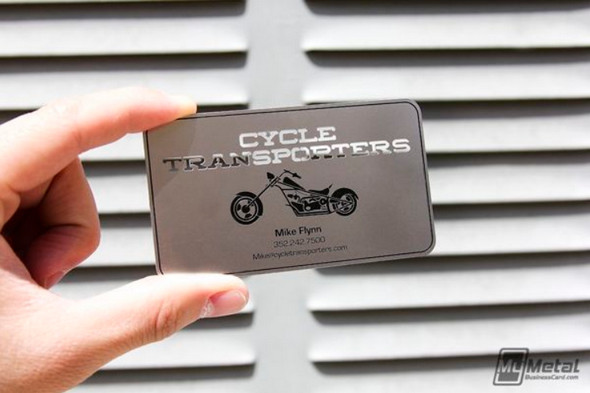 Motorcycle Metal Business Card