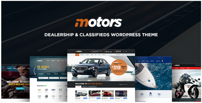 Motors ­- Automotive, Cars, Vehicle, Boat Dealership & Classifieds WordPress Theme
