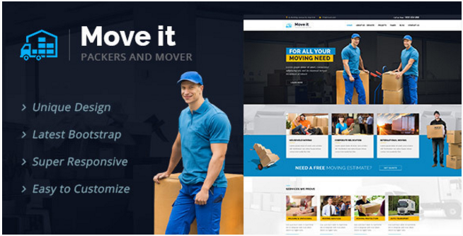 MoveIt - Movers, Relocation, Transportation Company WordPress Theme