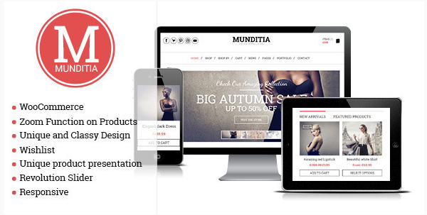 Munditia - Responsive Ecommerce WordPress Theme