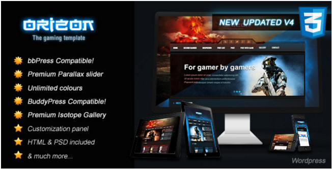 Orizon - The Gaming Template WP version