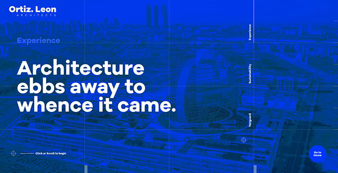 Ortiz Leon Architects: Phenomenal Animated Background Websites