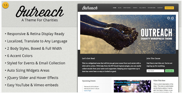 Outreach - Charity WordPress Theme