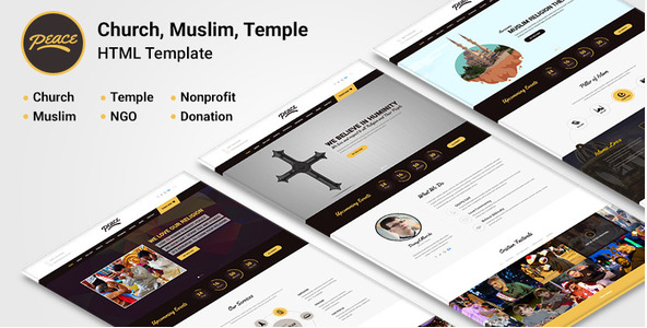 Peace - Church  Muslims Temple HTML Template