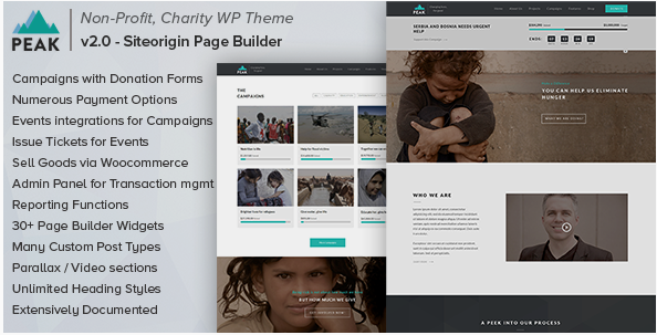 Peak - Charity Nonprofit WordPress Theme