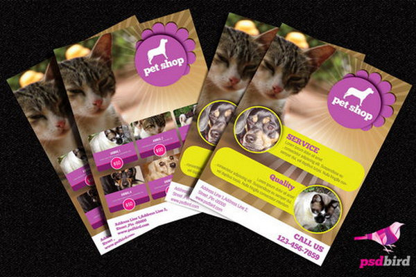 Pets and Animals Shop Brochure PSD