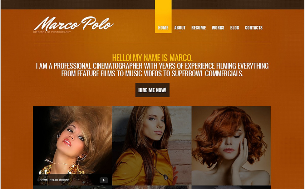 Photographer Portfolio Drupal Template