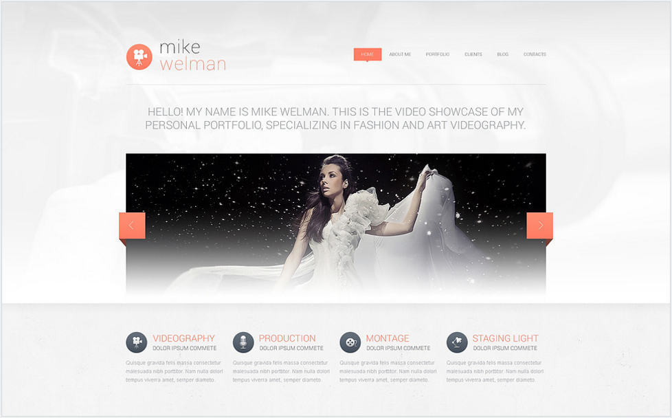 Photographer Portfolio Drupal Template