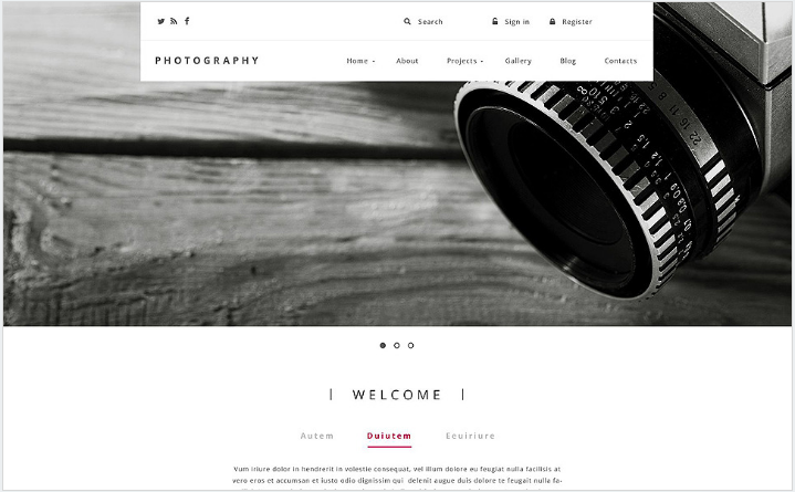 Photography Drupal Template